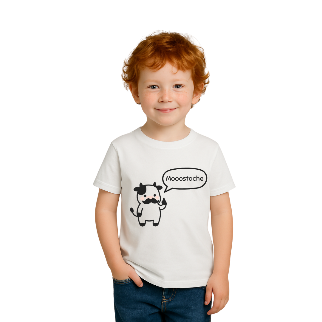 Mooostache – Toddler Boy Short Sleeve Tee