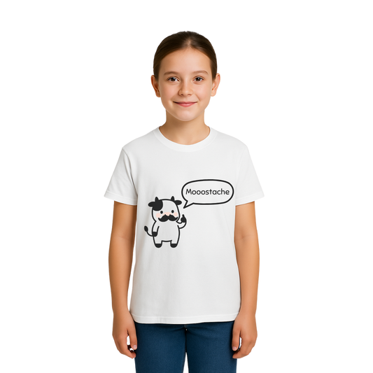 Mooostache - Youth Girl Short Sleeve Tee