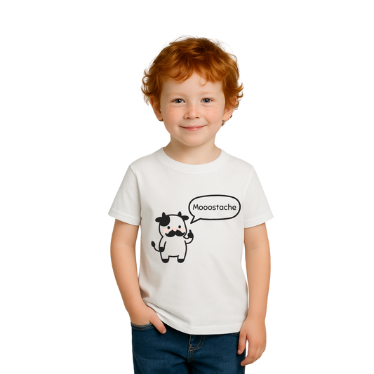 Mooostache – Toddler Boy Short Sleeve Tee