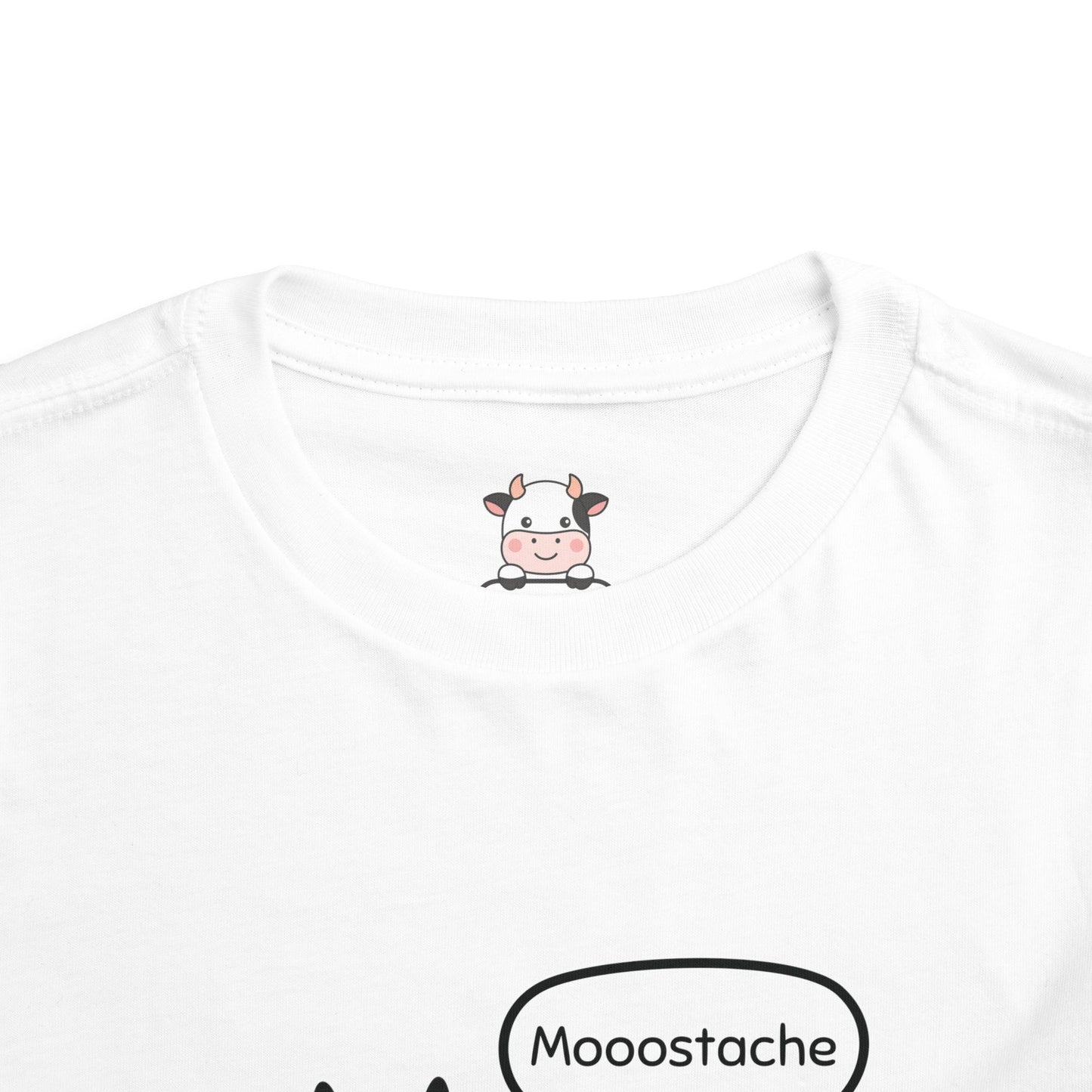 Mooostache – Toddler Girl Short Sleeve Tee