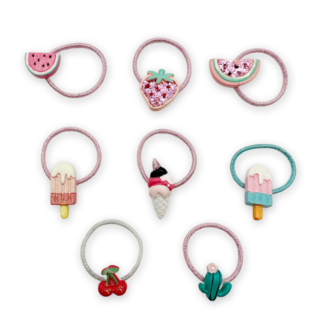 SET of 4 Summer snacks hairbands