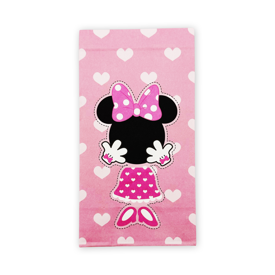 SET of 12 Minnie & Mickey Mouse paper bag