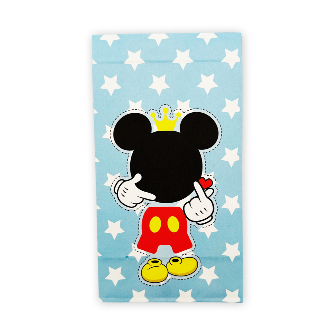 SET of 12 Minnie & Mickey Mouse paper bag
