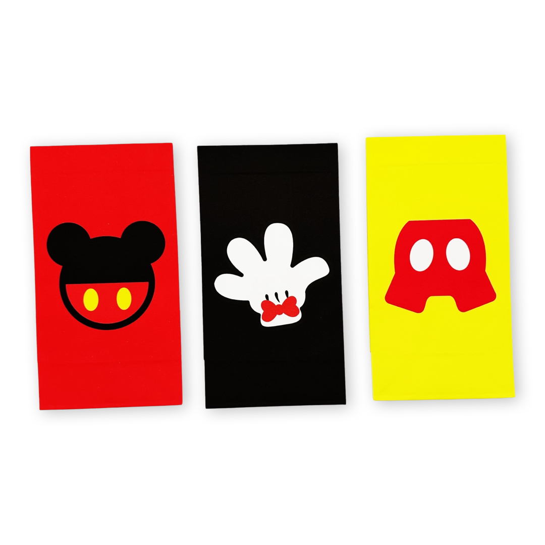 SET of 12 Mickey Mouse Paper Bag with Sticker