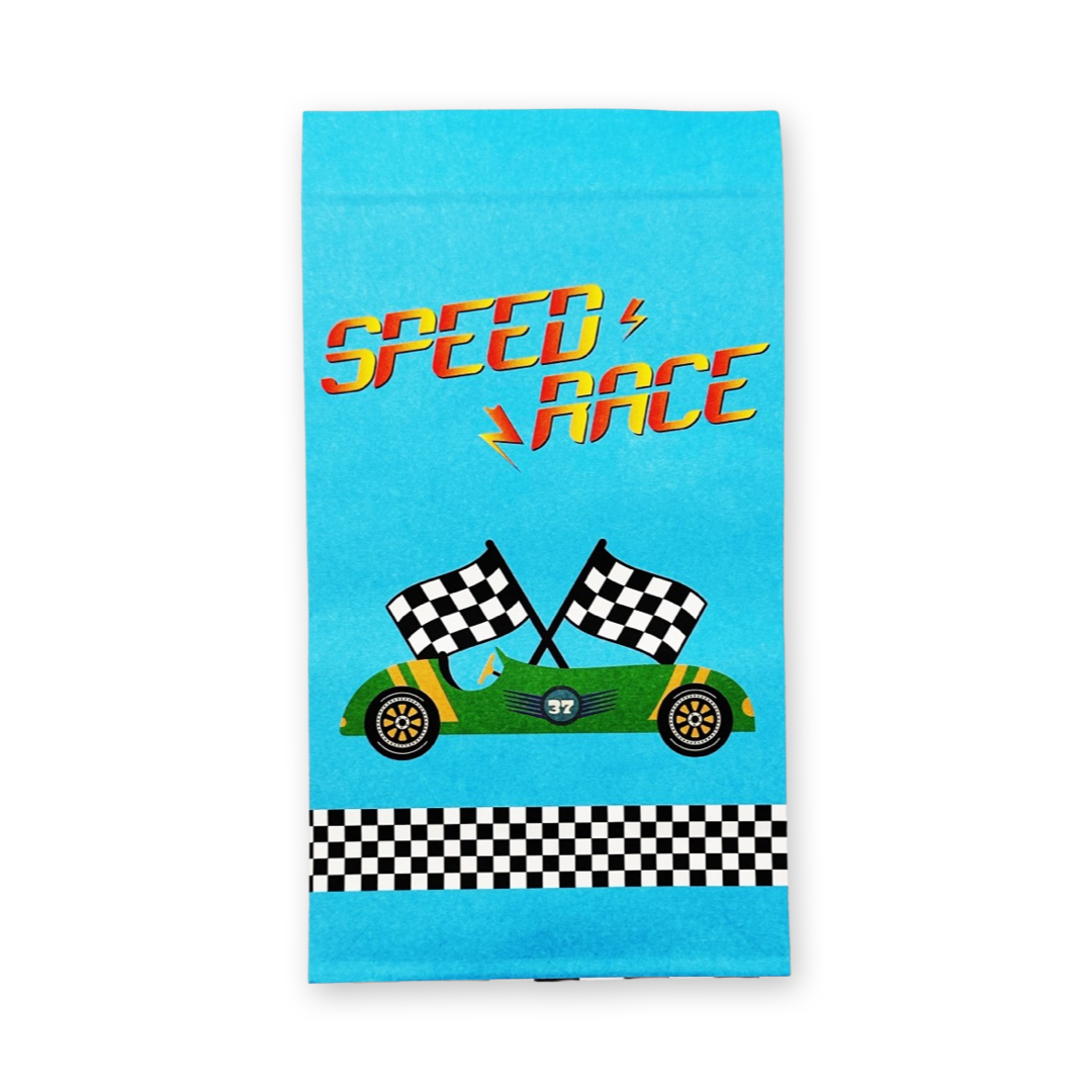SET of 12 Racing car bag with sticker