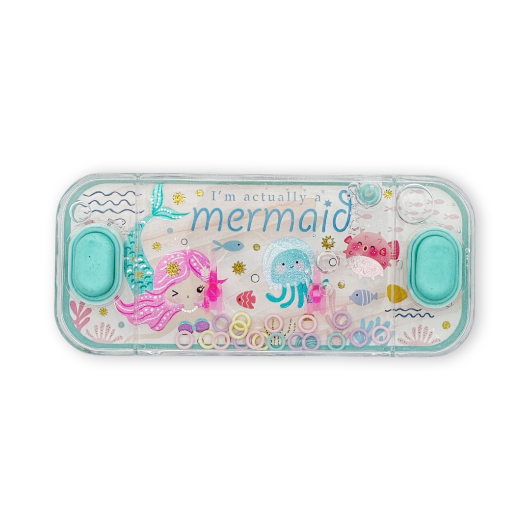 1 mermaid themed toy water ring toss on a white background