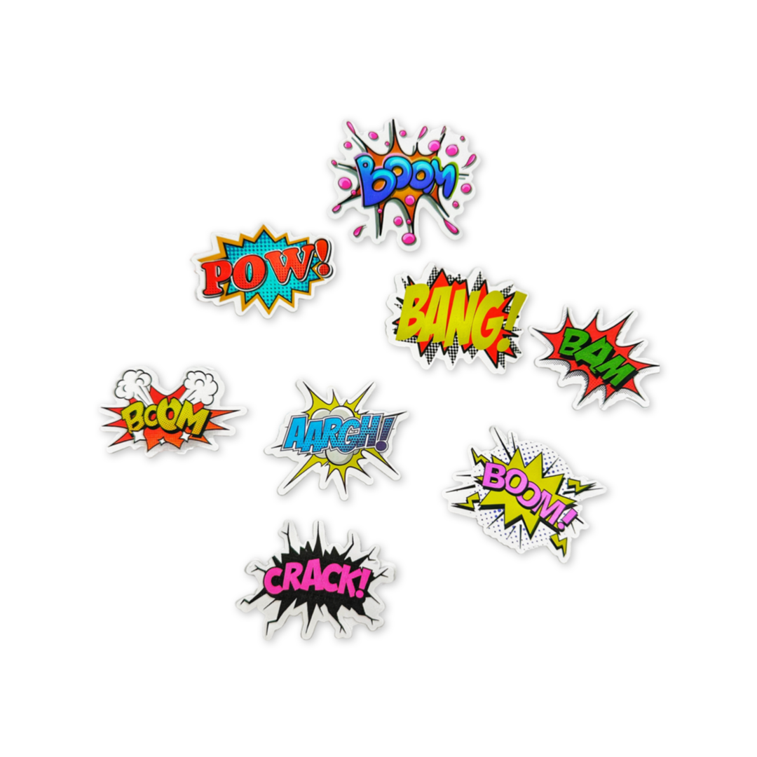 SET of 25 Comics Stickers