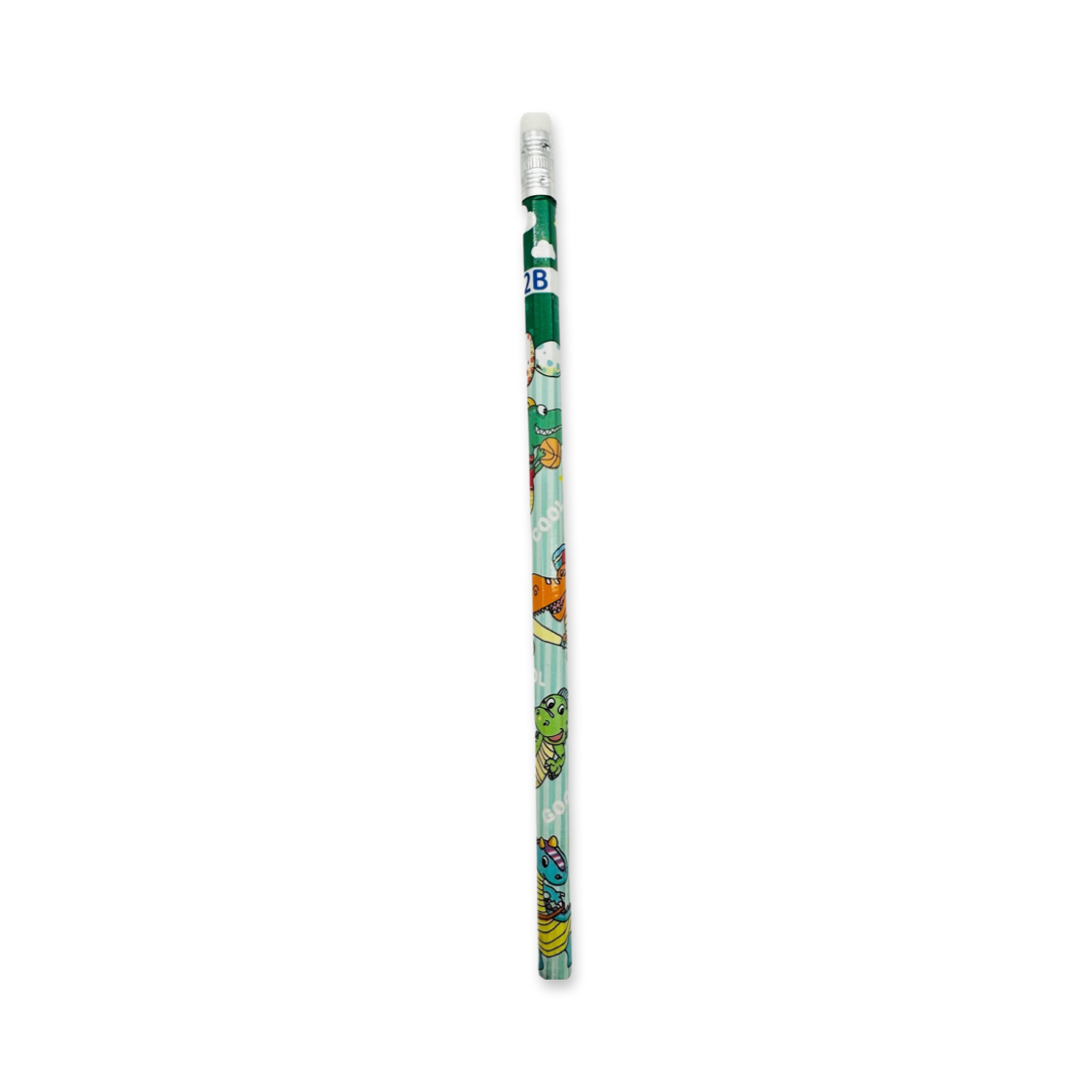 Case of 12 Dinosaur pencils with eraser and sharpener