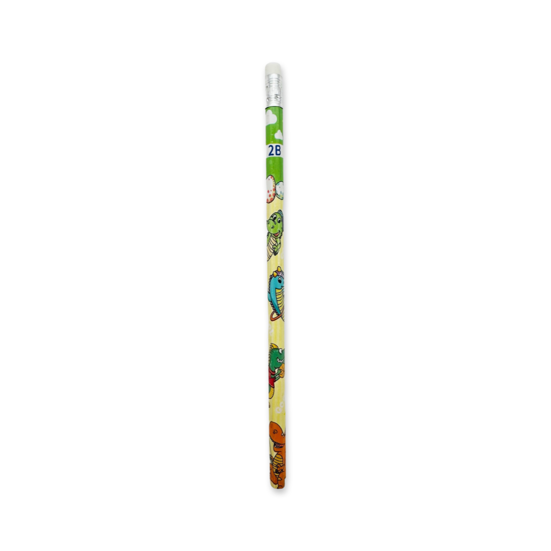 Case of 12 Dinosaur pencils with eraser and sharpener