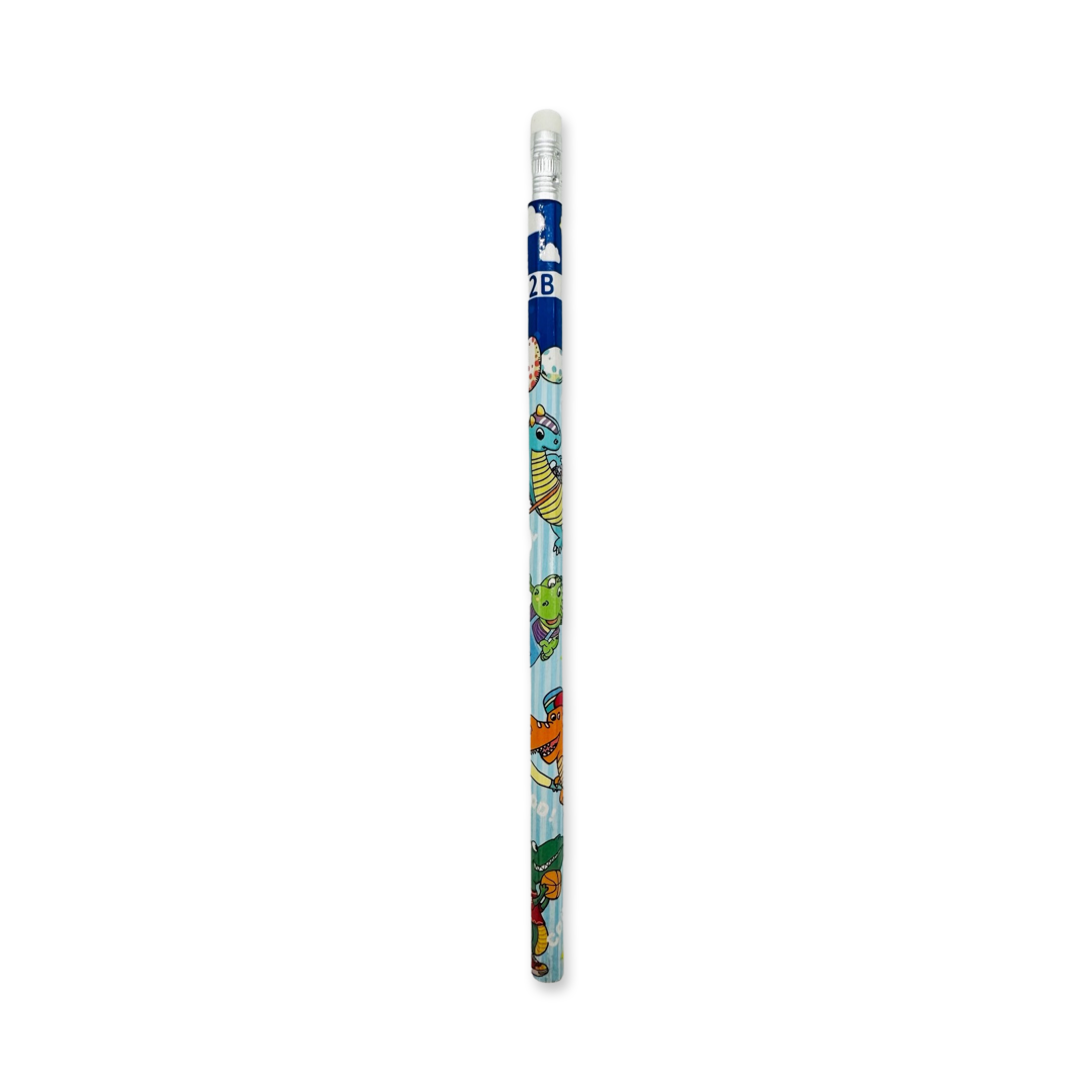 Case of 12 Dinosaur pencils with eraser and sharpener