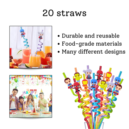 Superhero Party Favor Set — 20 Bags + 140 Favors