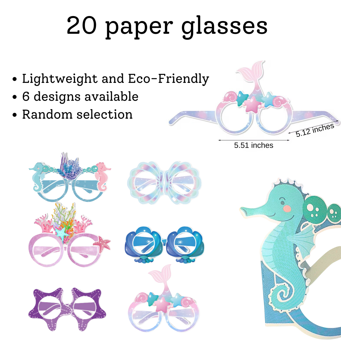 Mermaid Party Favor Set – 20 Bags + 160 Favors