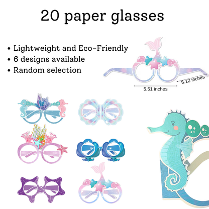 Mermaid Party Favor Set – 20 Bags + 160 Favors