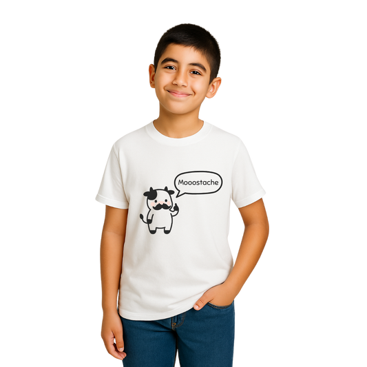 Mooostache - Youth Boy Short Sleeve Tee