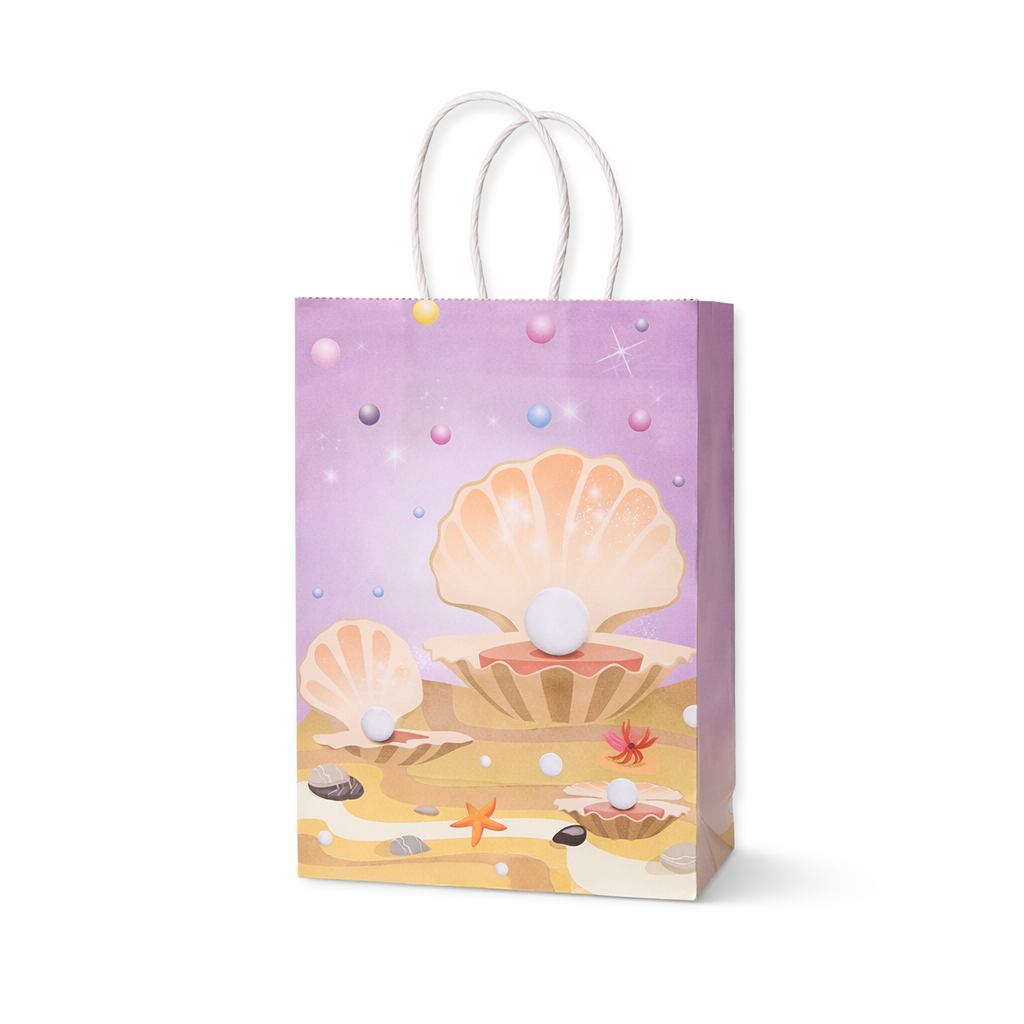 Set of 10 Mermaid Party Favor Bags with Handles