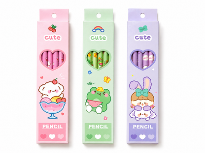 3 colored pencil boxes
