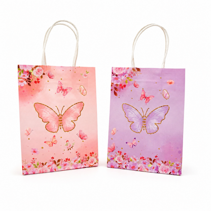 Set of 10 Butterfly Party Favor Bags