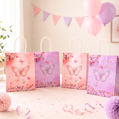 Set of 10 Butterfly Party Favor Bags