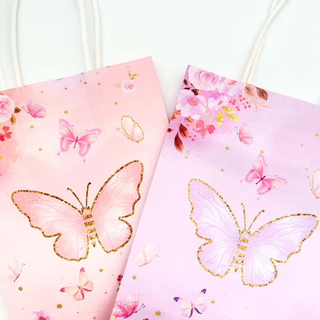 Set of 10 Butterfly Party Favor Bags