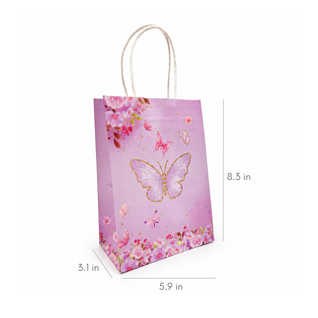 Set of 10 Butterfly Party Favor Bags