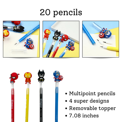 Superhero Party Favor Set — 20 Bags + 140 Favors