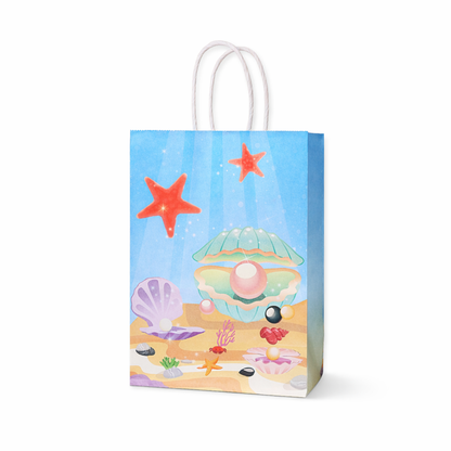 Set of 10 Mermaid Party Favor Bags with Handles