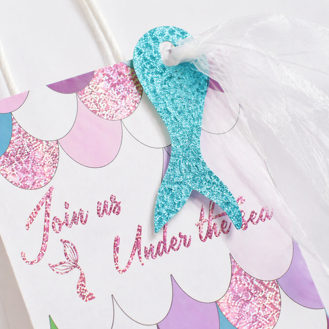 SET of 5 Mermaid Party Favor Bags – Under the Sea Goodie Bags