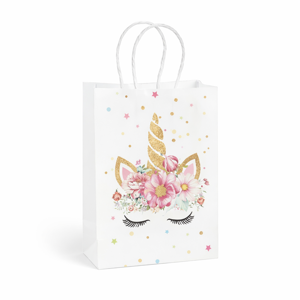 Set of 10 Unicorn Party Favor Bags – Goodie Bags for Kids