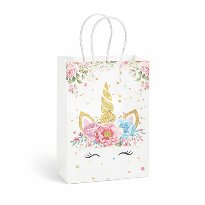 Set of 10 Unicorn Party Favor Bags – Goodie Bags for Kids