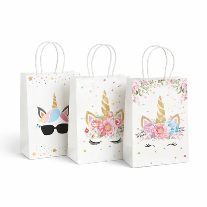 Set of 10 Unicorn Party Favor Bags – Goodie Bags for Kids