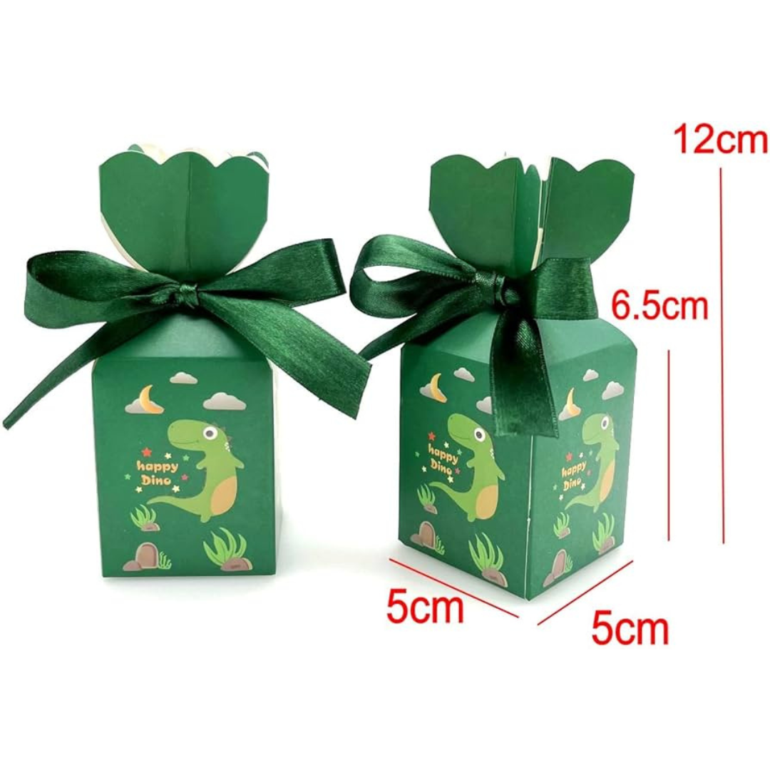 Set of 10 Dinosaur Party Favor Boxes