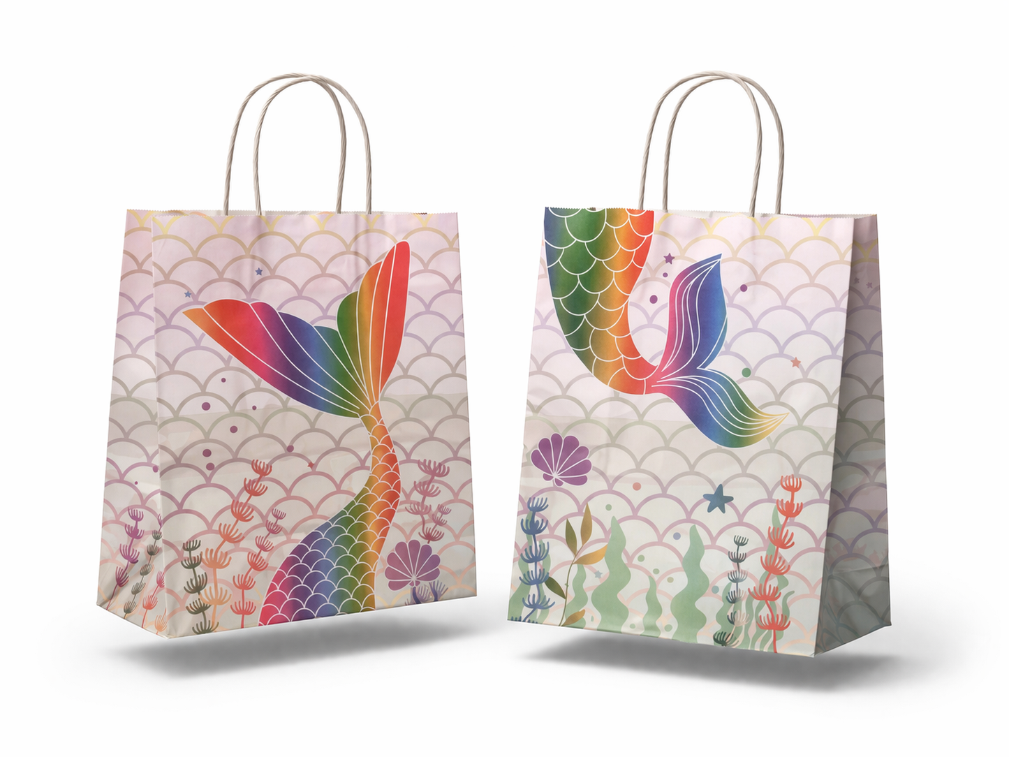 Set of 8 Mermaid Party Favor Bags