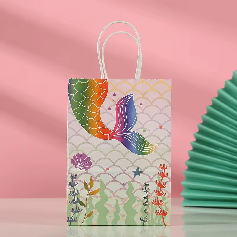 Set of 8 Mermaid Party Favor Bags