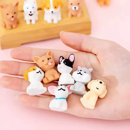 SET of 10 Resin puppies