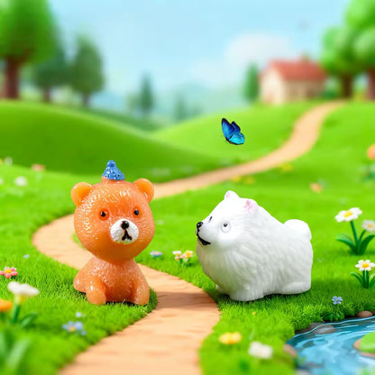 SET of 10 Resin puppies