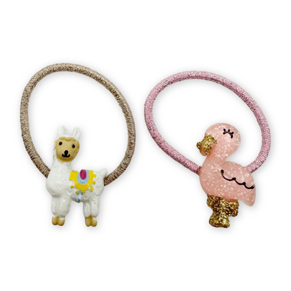 SET of 2 Llama&Flamingo hairbands