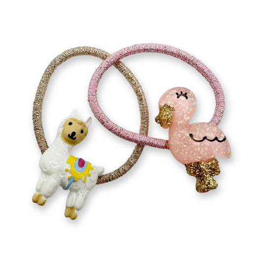 SET of 2 Llama&Flamingo hairbands