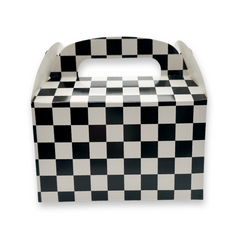 Checkered party favor box
