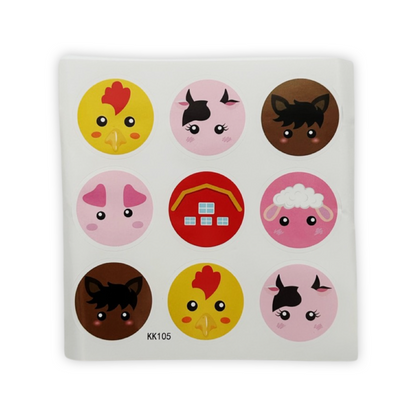 Farm animal stickers