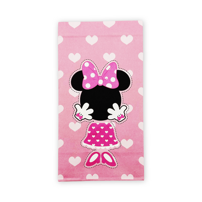 SET of 12 Minnie & Mickey Mouse paper bag