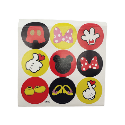 SET of 12 Mickey Mouse Paper Bag with Sticker