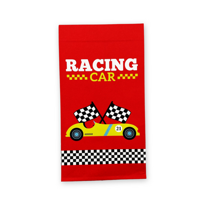 SET of 12 Racing car bag with sticker