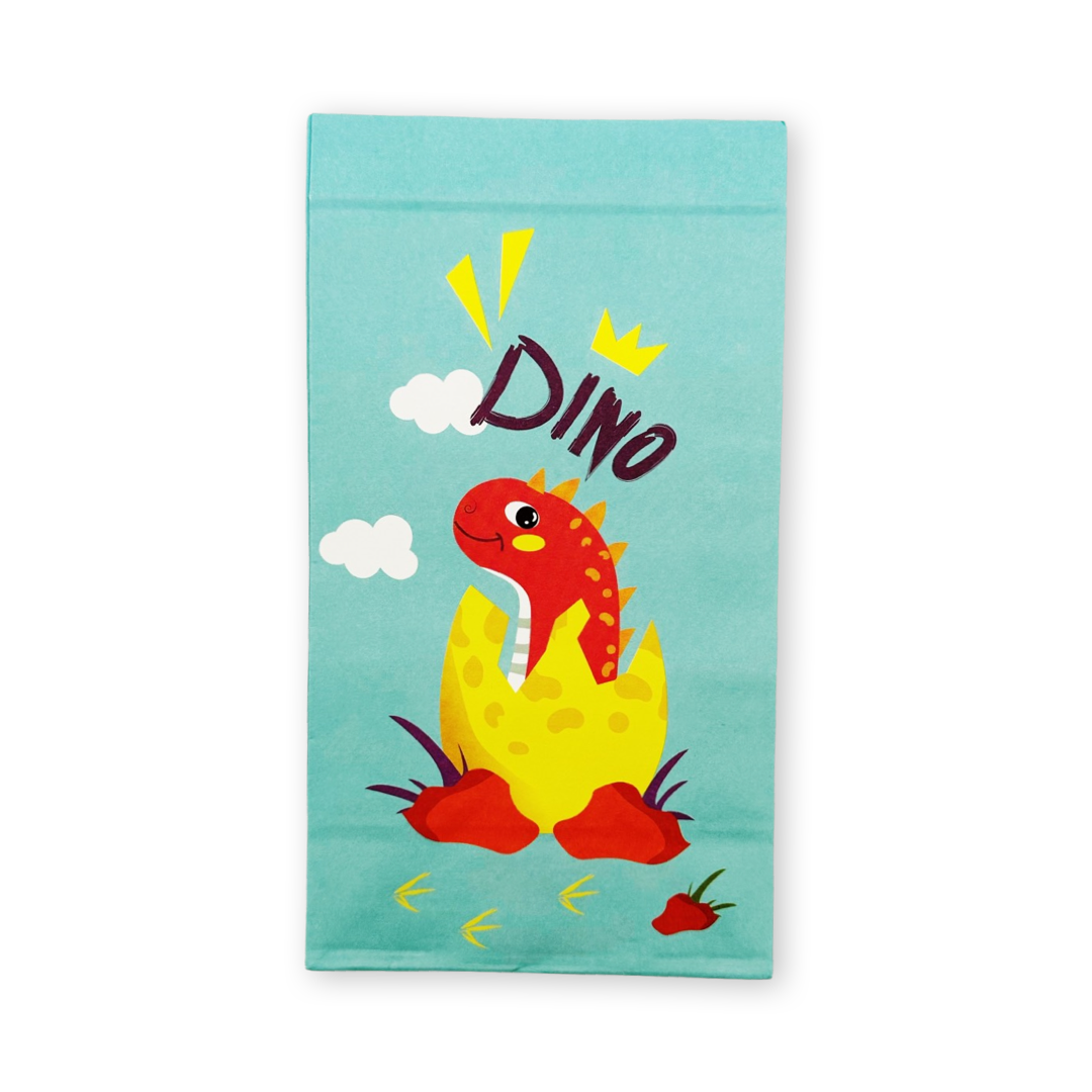 SET of 12 Dinosaur Bag with stickers