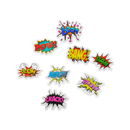 SET of 25 Comics Stickers