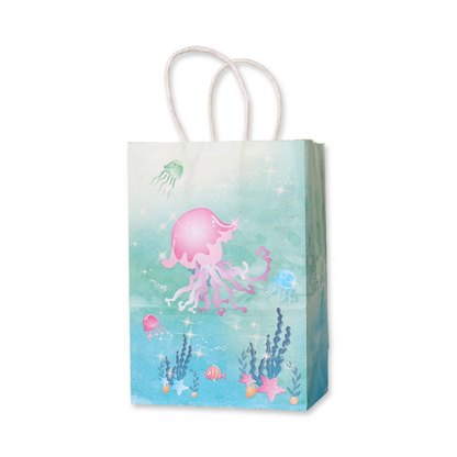 Mermaid party favor bag with handles