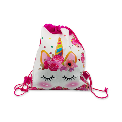 SET of 12 Unicorn Drawstring Backpack