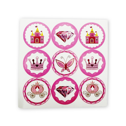 SET of 12 Princess Paper Bags with sticker