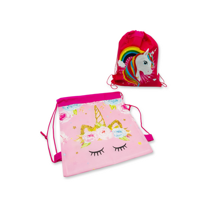 SET of 12 Unicorn Drawstring Backpack