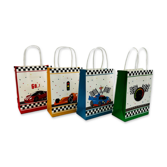 SET of 12 Race Car Bags with handles