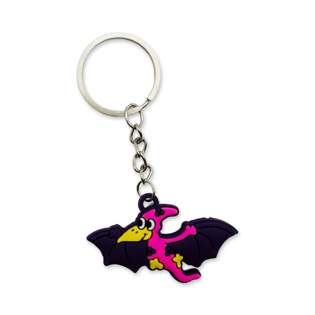 SET of 10 Dinosaur Keychain